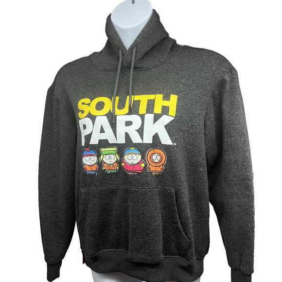 South Park TV Comedy Central Mens Gray Graphic Pullover Hoodie Sweatshirt Medium - Picture 3 of 9